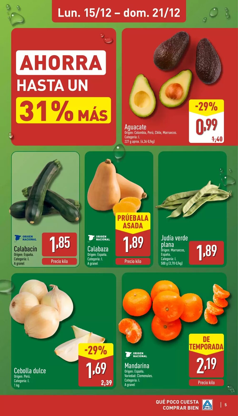 Folleto promocional de ALDI válido desde el 15/12/2025 - Página 5.