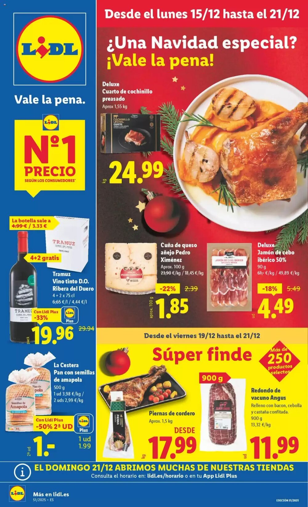 Folleto promocional de Lidl válido desde el 15/12/2025 - Página 1.