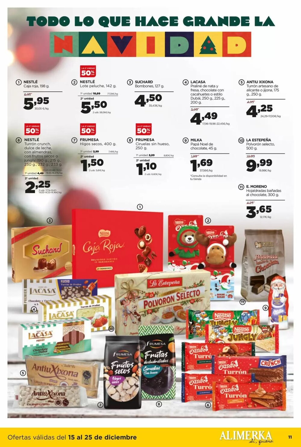 Folleto promocional de Alimerka válido desde el 15/12/2025 - Página 11.