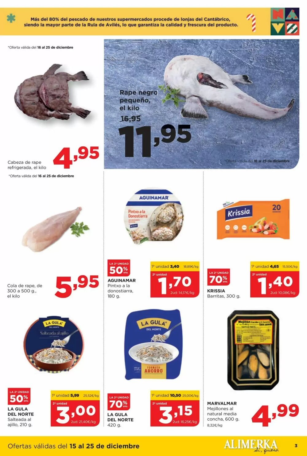 Folleto promocional de Alimerka válido desde el 15/12/2025 - Página 3.