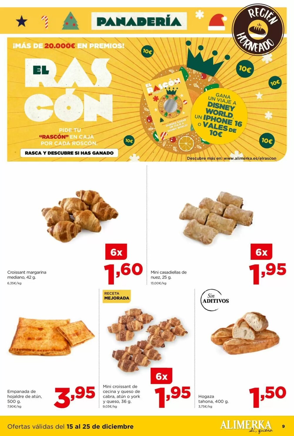 Folleto promocional de Alimerka válido desde el 15/12/2025 - Página 9.