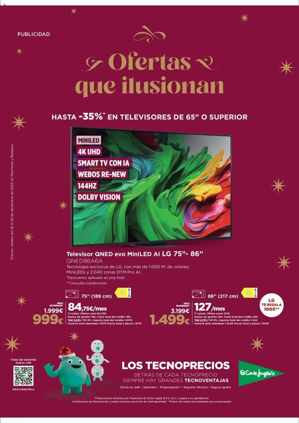 Folleto promocional de El Corte Inglés válido desde el 16/12/2025 - Página 1.