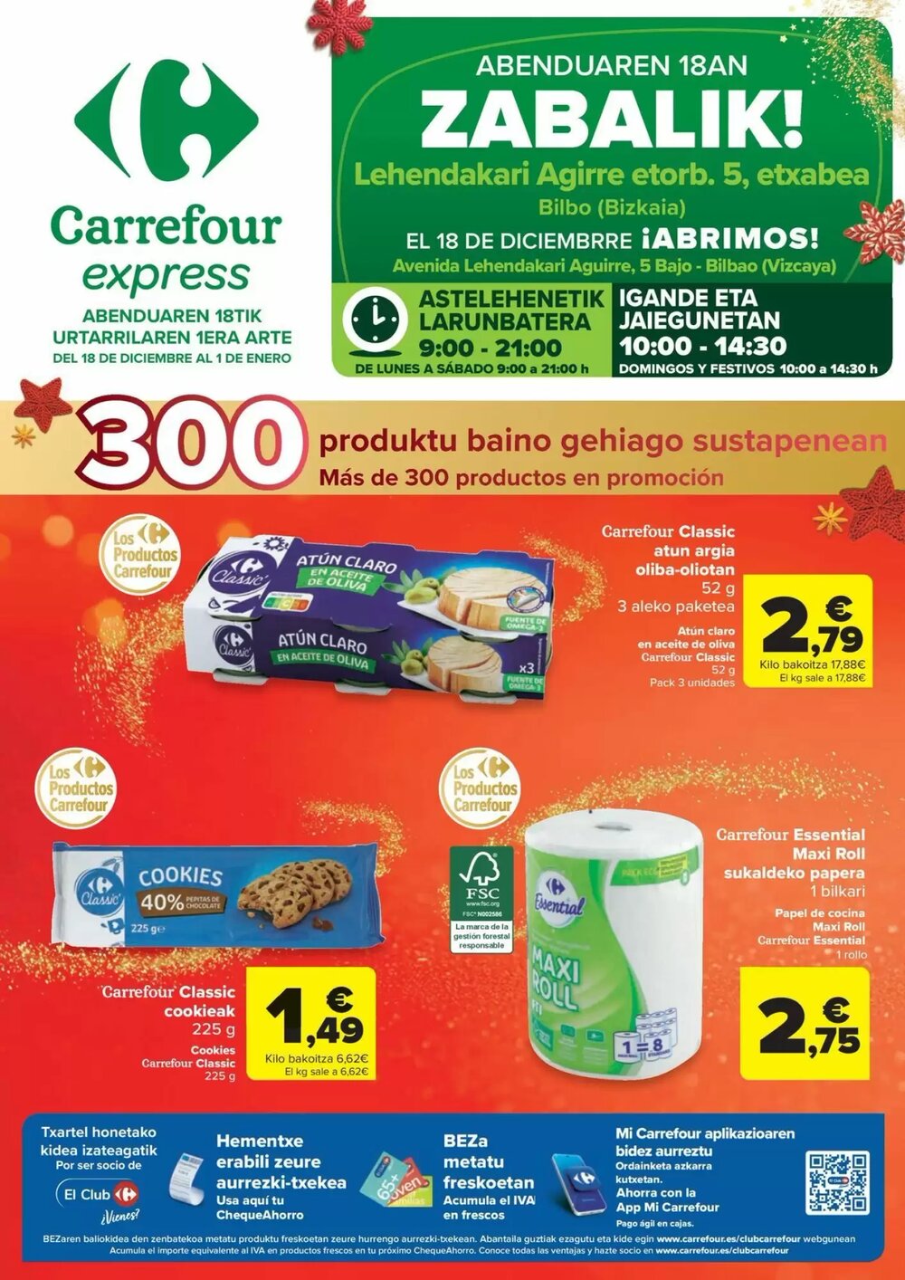 Folleto promocional de Carrefour válido desde el 18/12/2025 - Página 1.