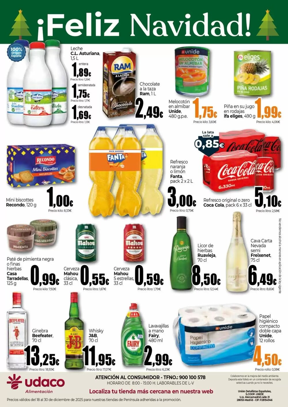 Folleto promocional de UDACO válido desde el 18/12/2025 - Página 2.