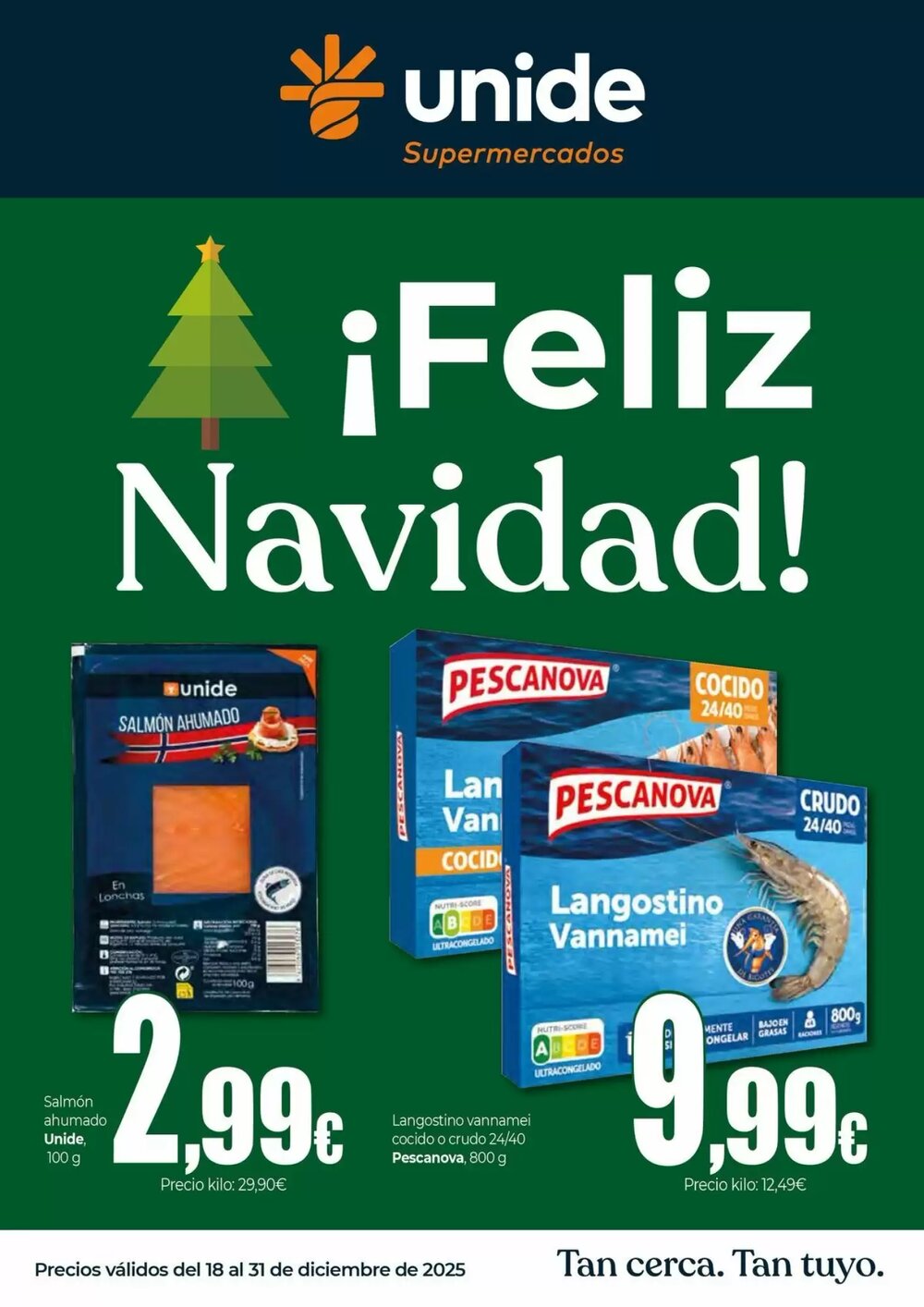 Folleto promocional de Unide Supermercados válido desde el 18/12/2025 - Página 1.