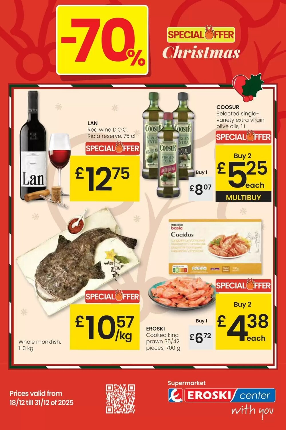 Folleto promocional de Eroski válido desde el 18/12/2025 - Página 1.
