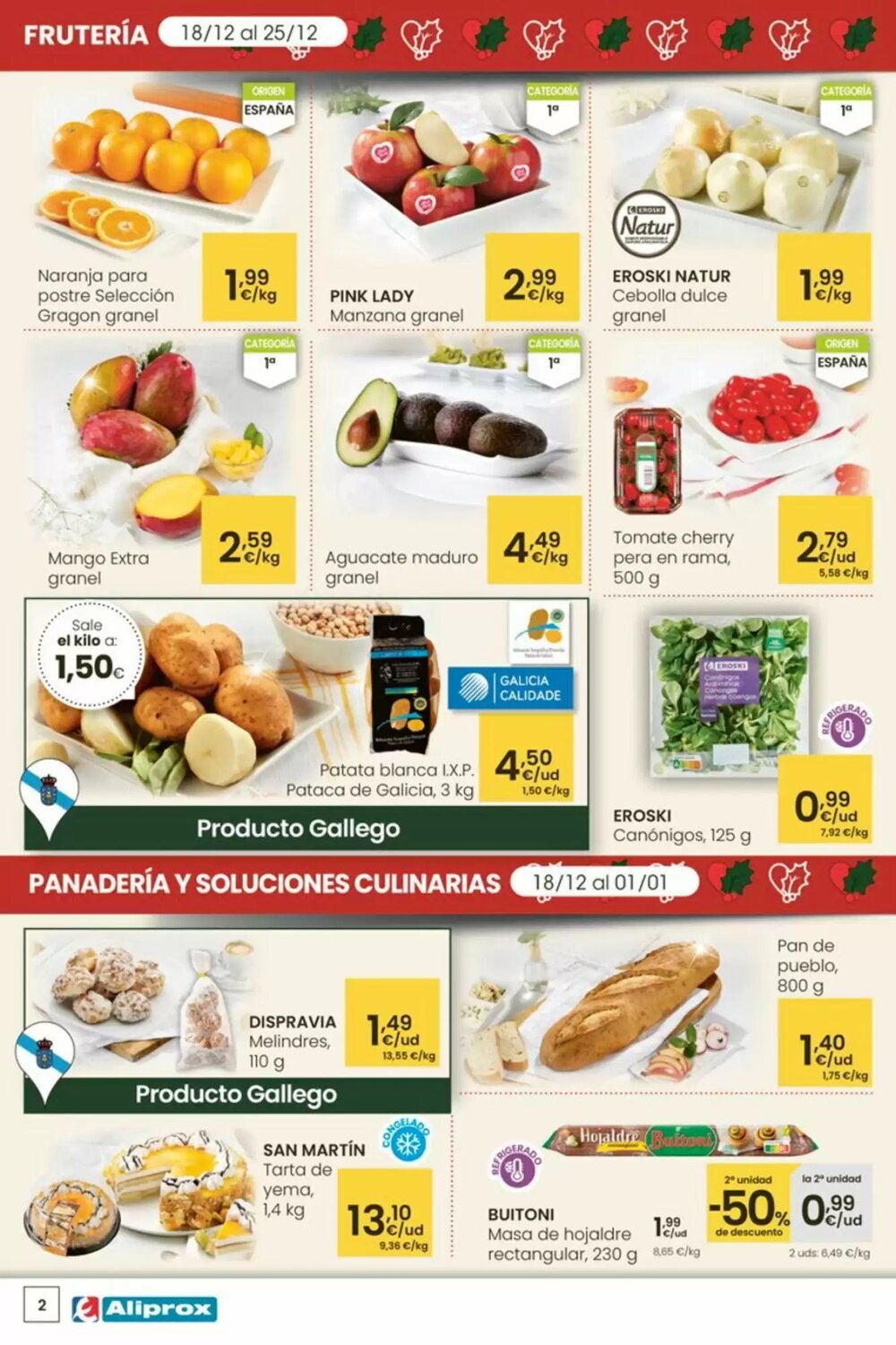 Folleto promocional de Aliprox válido desde el 18/12/2025 - Página 2.