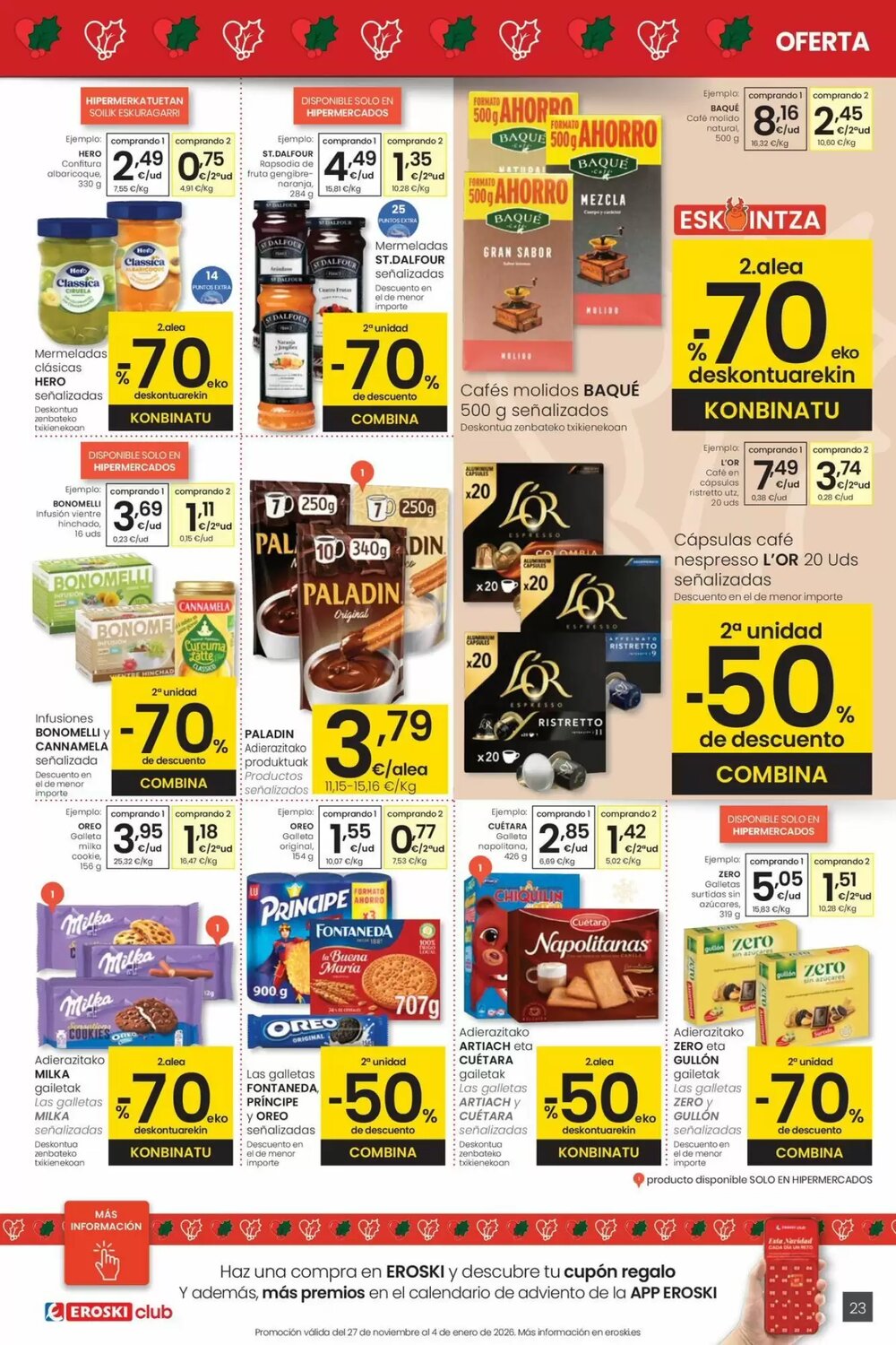 Folleto promocional de Eroski válido desde el 18/12/2025 - Página 23.