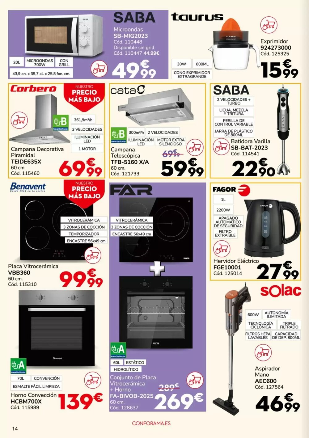 Folleto promocional de Conforama válido desde el 19/12/2025 - Página 14.