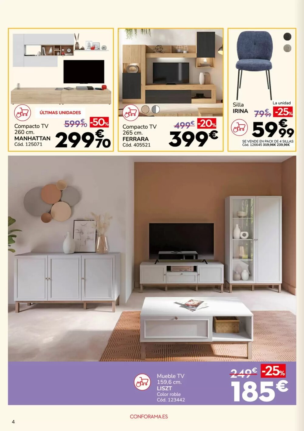 Folleto promocional de Conforama válido desde el 19/12/2025 - Página 4.