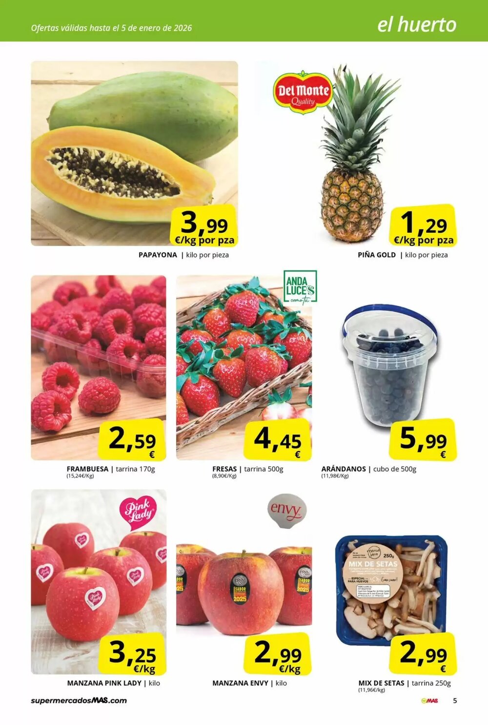 Folleto promocional de MAS válido desde el 19/12/2025 - Página 5.