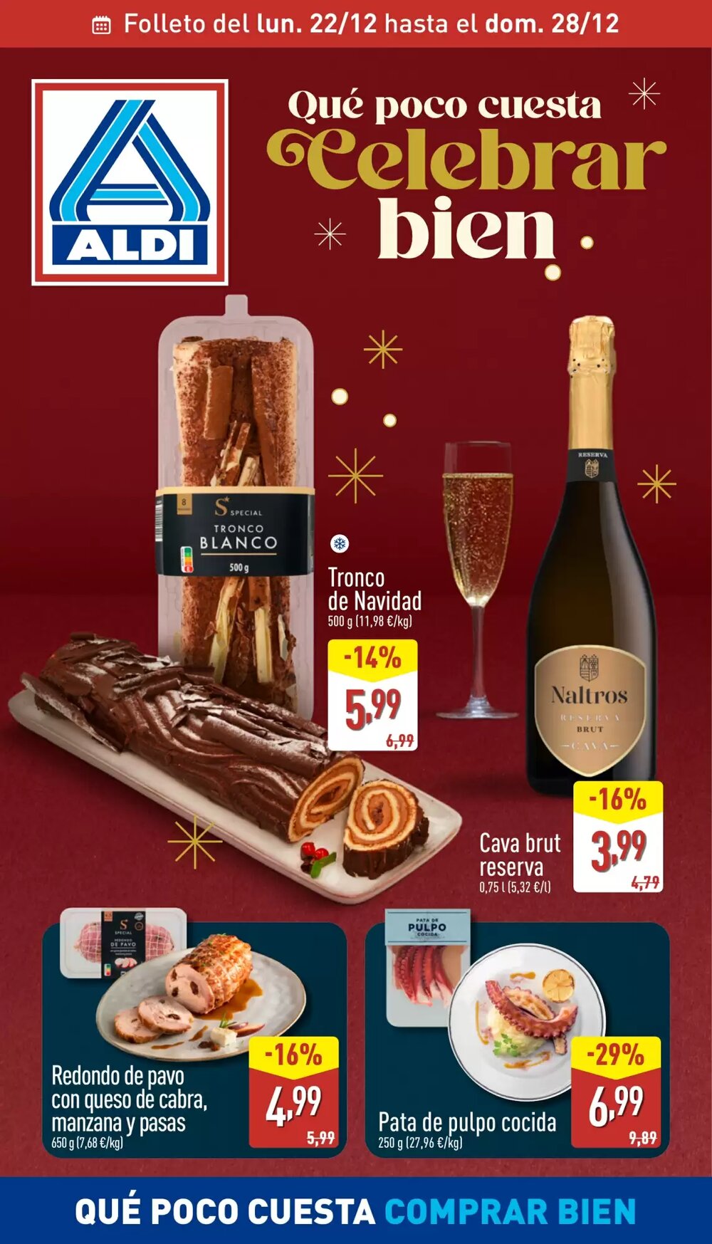 Folleto promocional de ALDI válido desde el 22/12/2025 - Página 1.