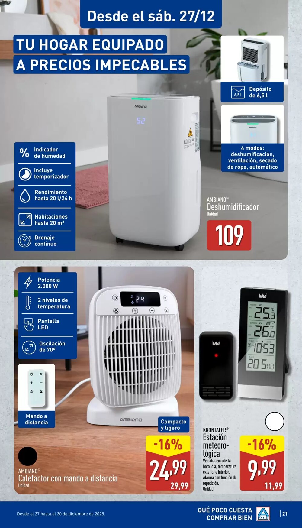 Folleto promocional de ALDI válido desde el 22/12/2025 - Página 21.