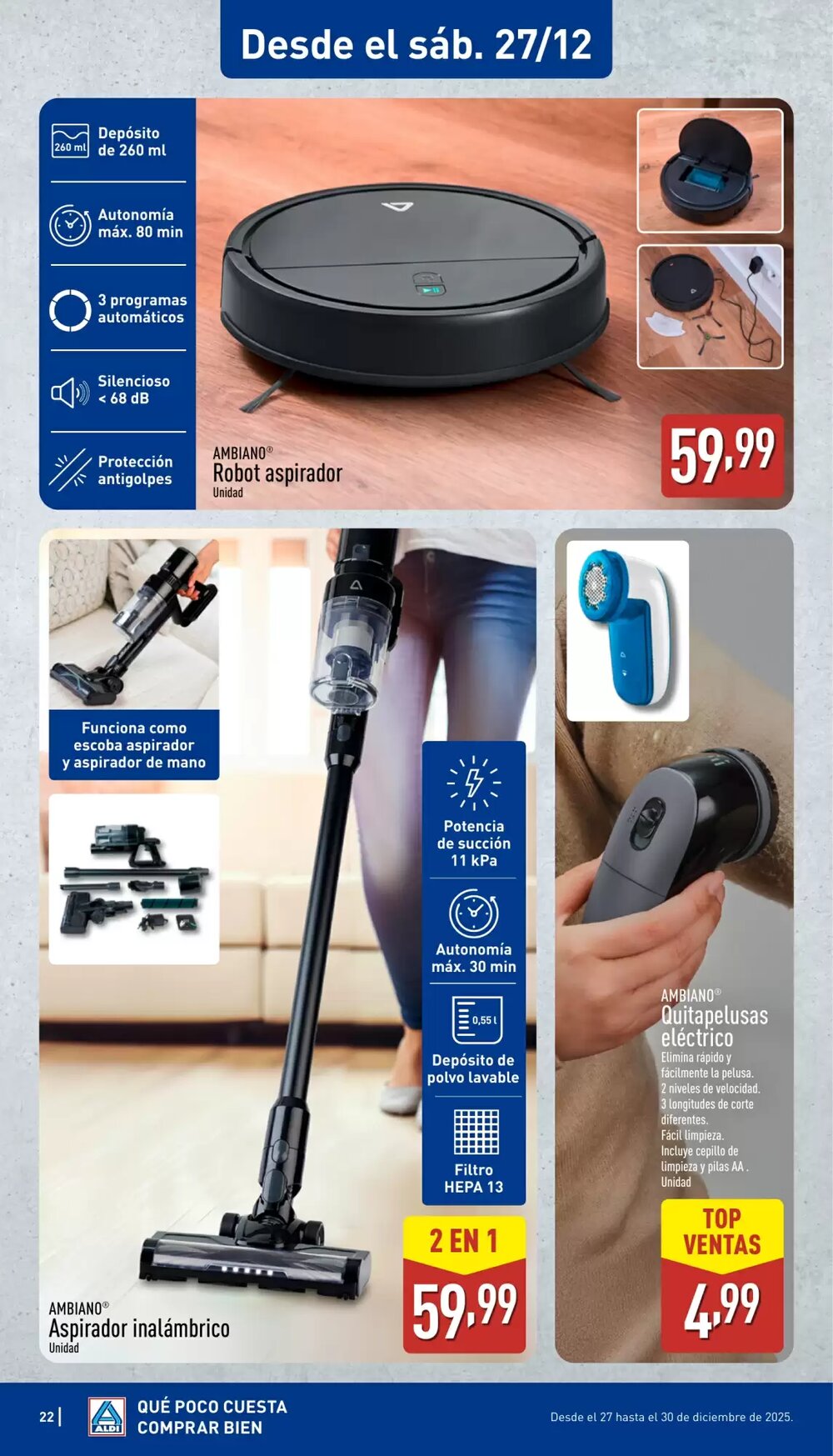 Folleto promocional de ALDI válido desde el 22/12/2025 - Página 22.