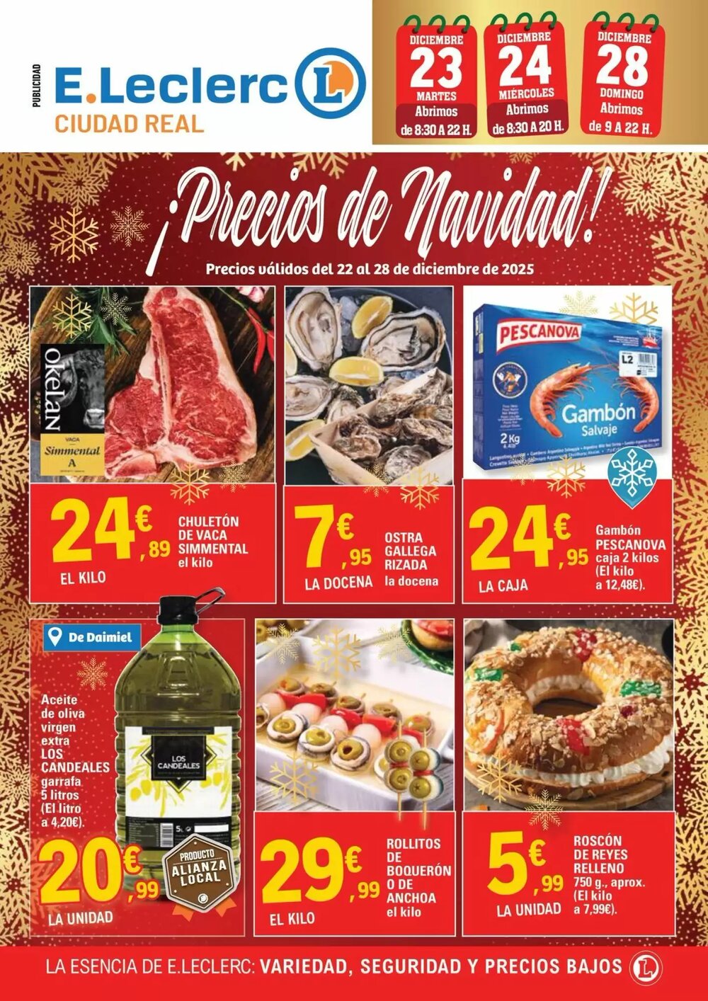 Folleto promocional de E.Leclerc válido desde el 22/12/2025 - Página 1.