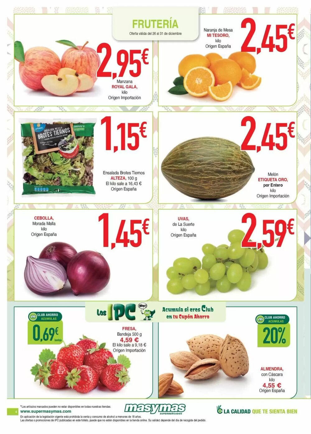 Folleto promocional de Masymas válido desde el 26/12/2025 - Página 4.