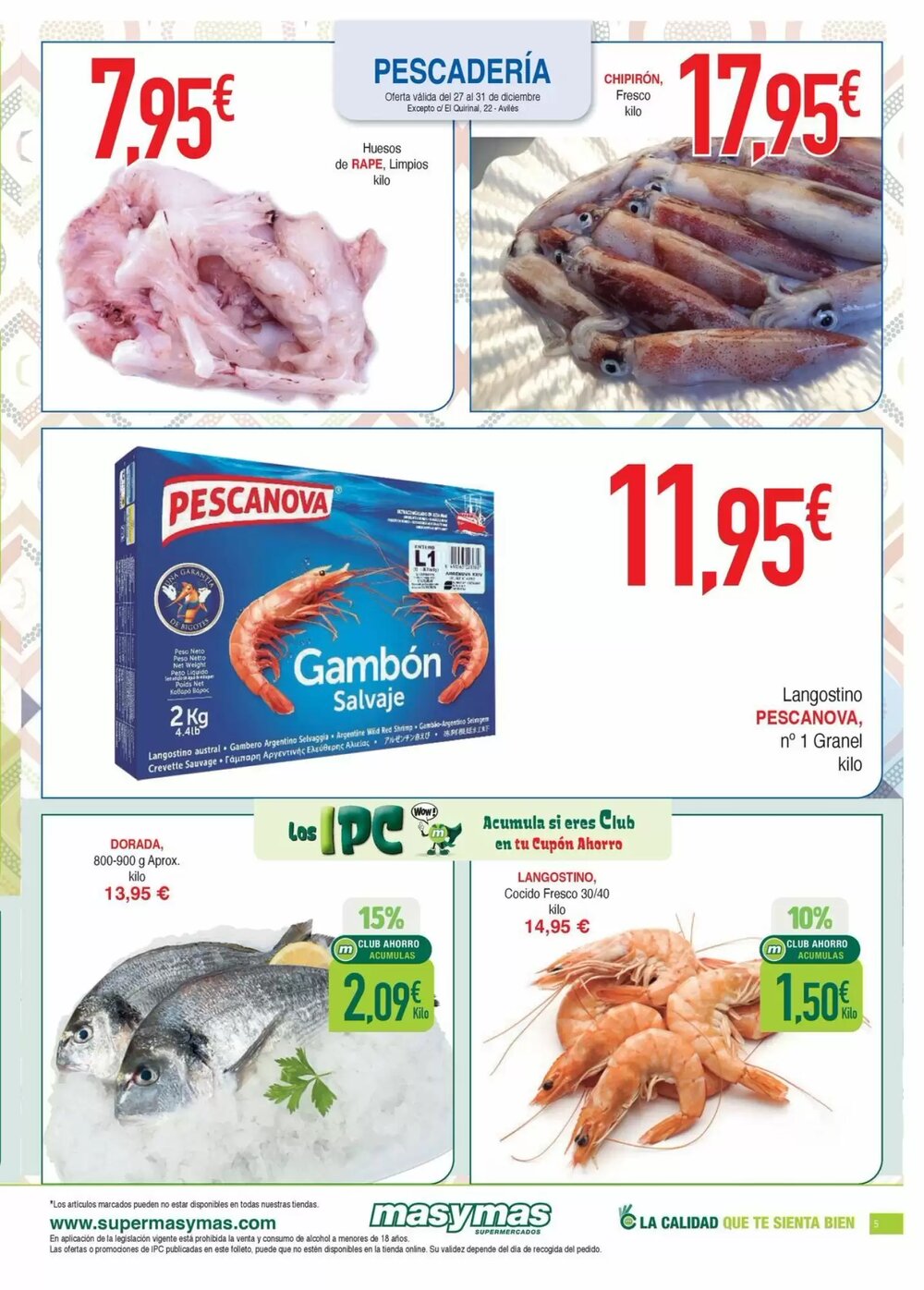 Folleto promocional de Masymas válido desde el 26/12/2025 - Página 5.