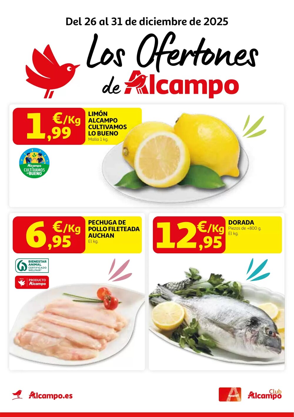 Folleto promocional de Alcampo válido desde el 26/12/2025 - Página 1.