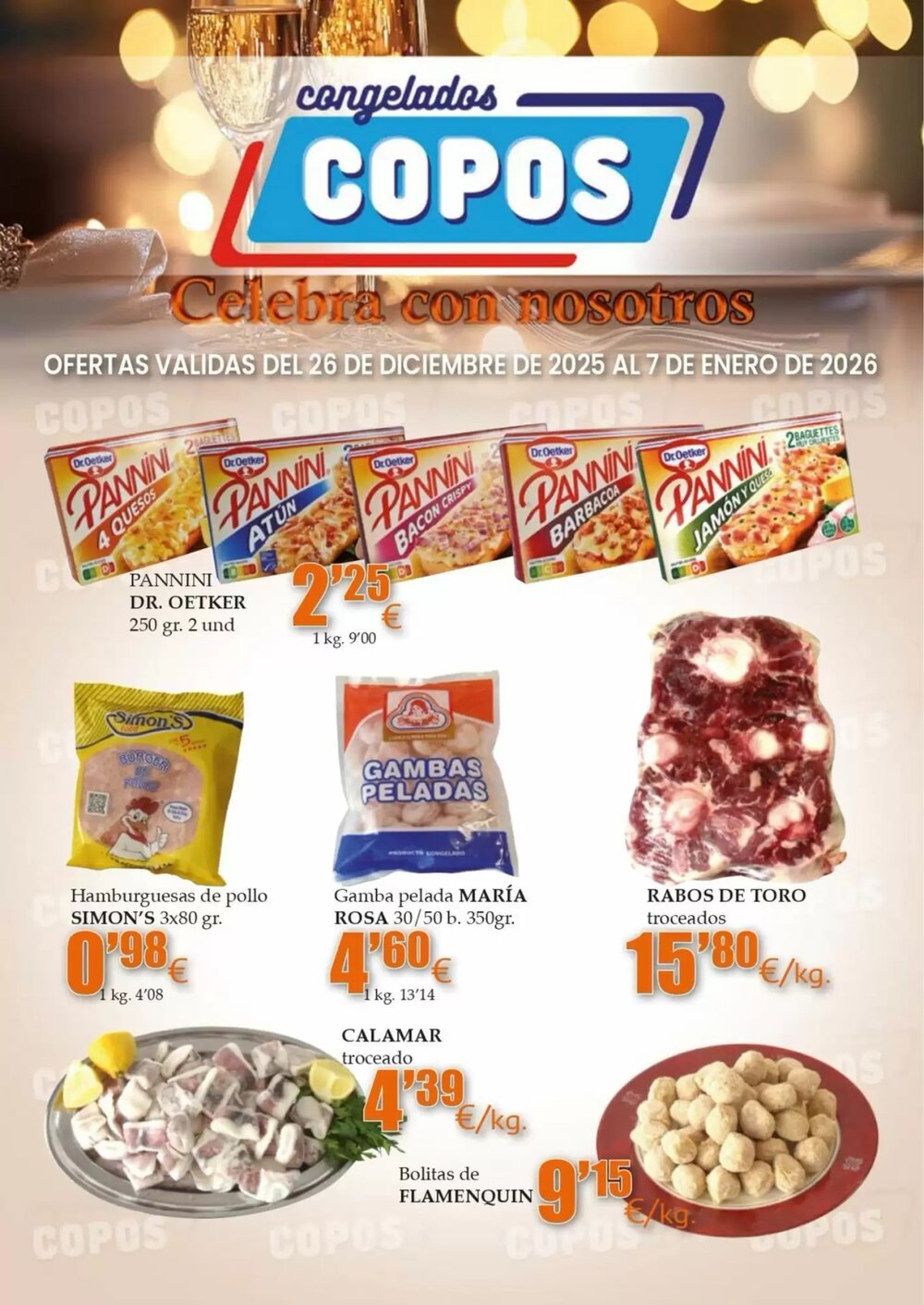 Folleto promocional de Congelados Copos válido desde el 26/12/2025 - Página 1.