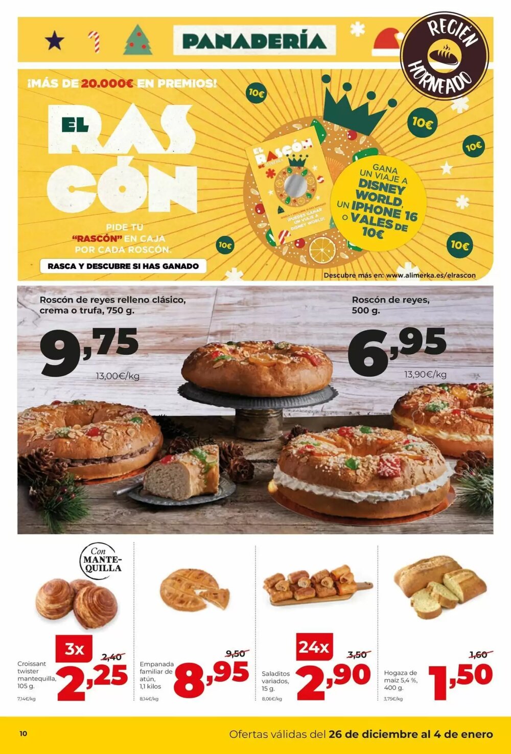 Folleto promocional de Alimerka válido desde el 26/12/2025 - Página 10.