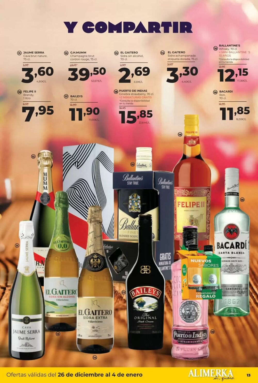 Folleto promocional de Alimerka válido desde el 26/12/2025 - Página 13.