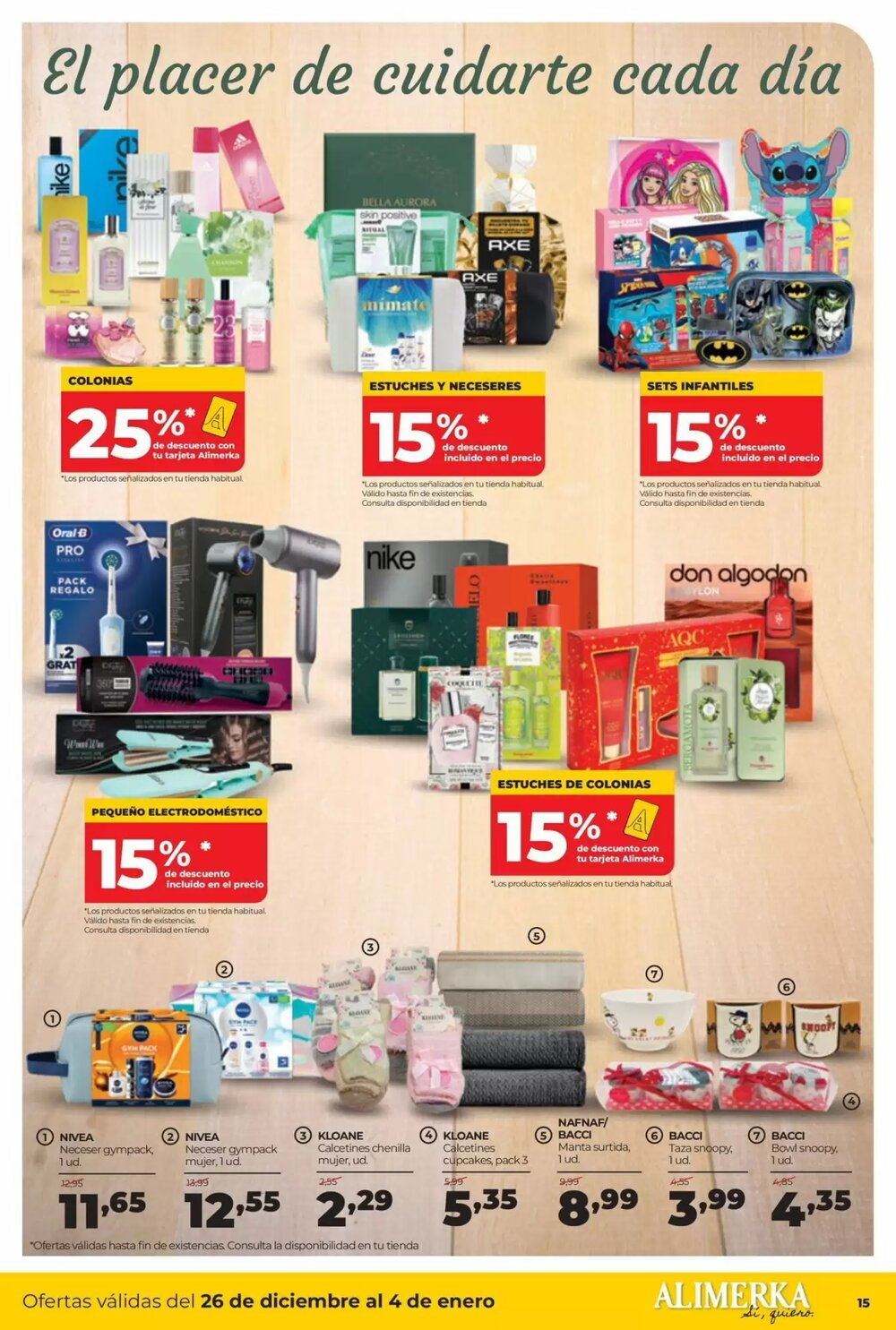 Folleto promocional de Alimerka válido desde el 26/12/2025 - Página 15.