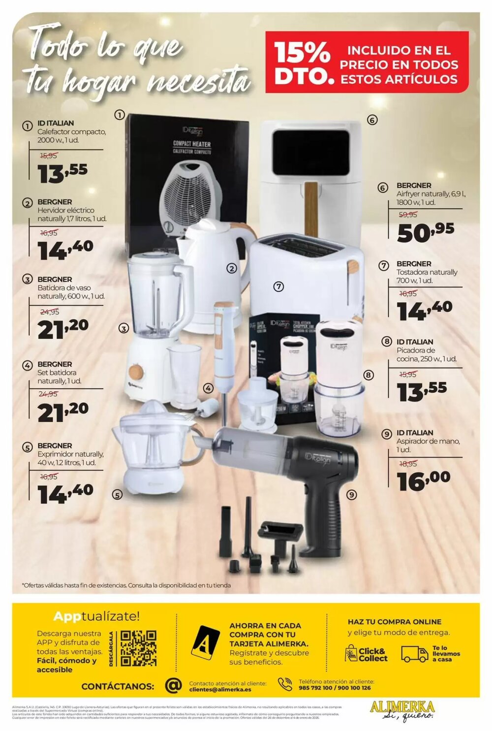 Folleto promocional de Alimerka válido desde el 26/12/2025 - Página 16.