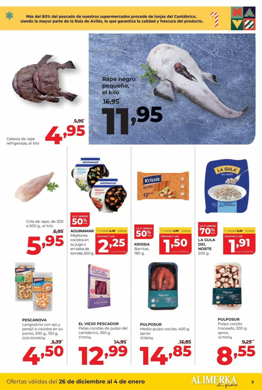 Folleto promocional de Alimerka válido desde el 26/12/2025 - Página 3.