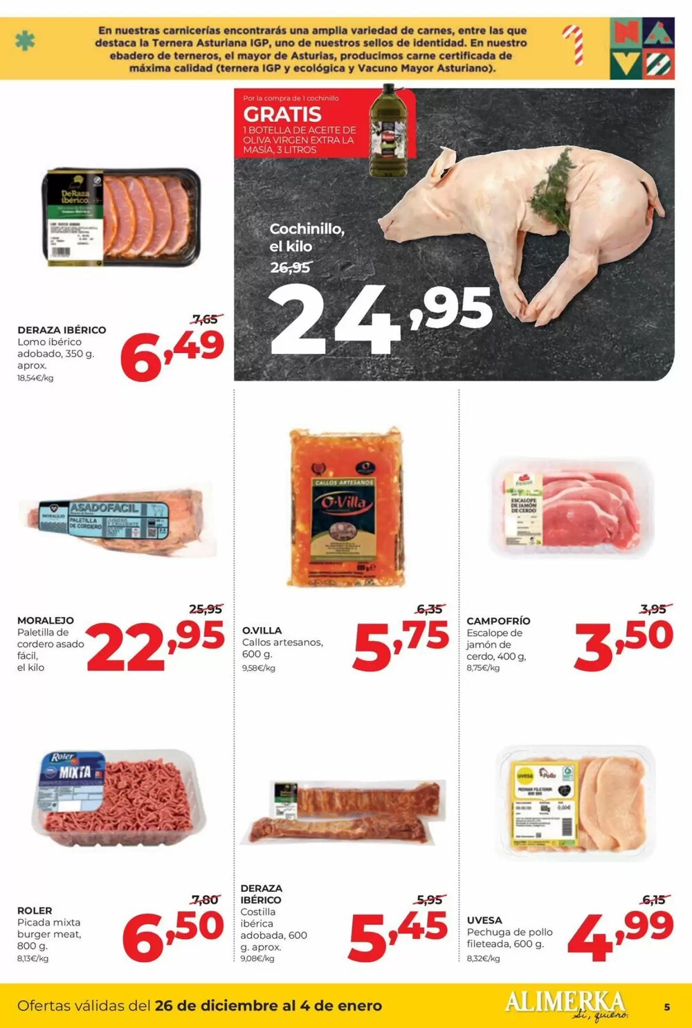 Folleto promocional de Alimerka válido desde el 26/12/2025 - Página 5.