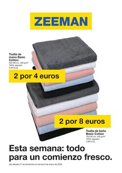 Folleto promocional de Zeeman válido desde el 27/12/2025