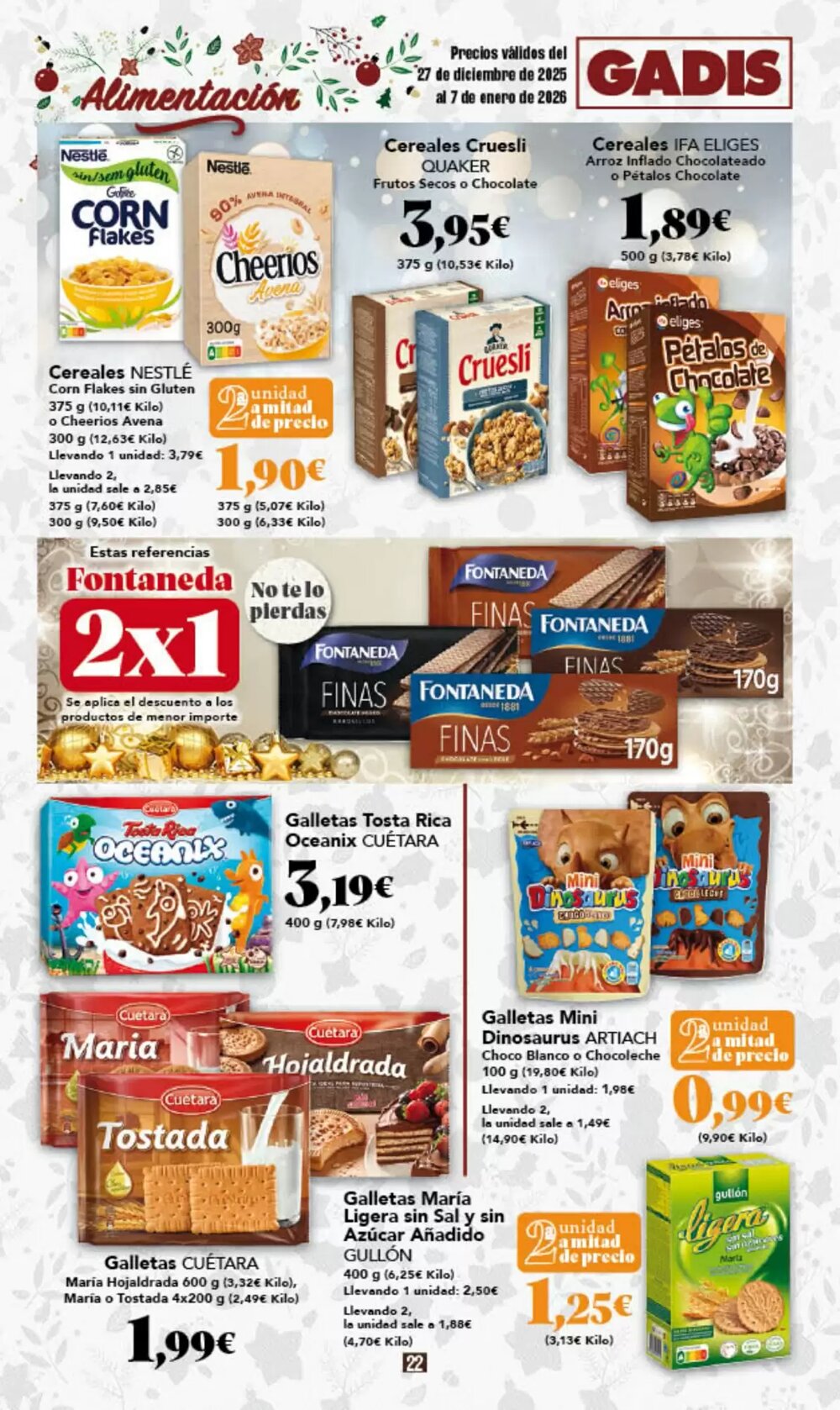 Folleto promocional de Gadis válido desde el 27/12/2025 - Página 22.