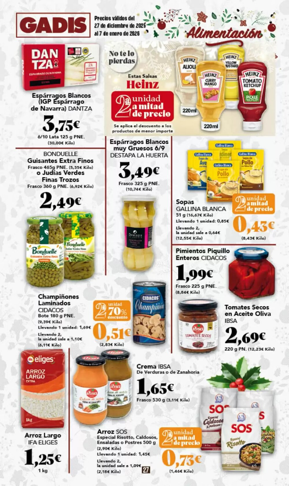 Folleto promocional de Gadis válido desde el 27/12/2025 - Página 27.