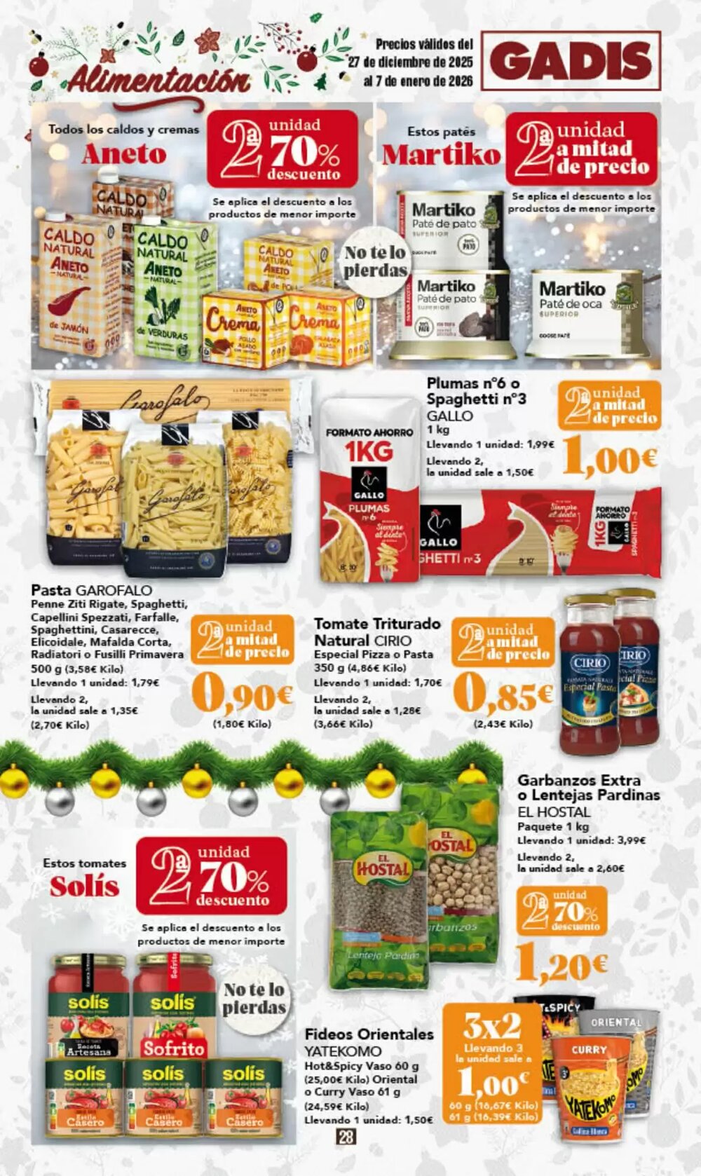 Folleto promocional de Gadis válido desde el 27/12/2025 - Página 28.