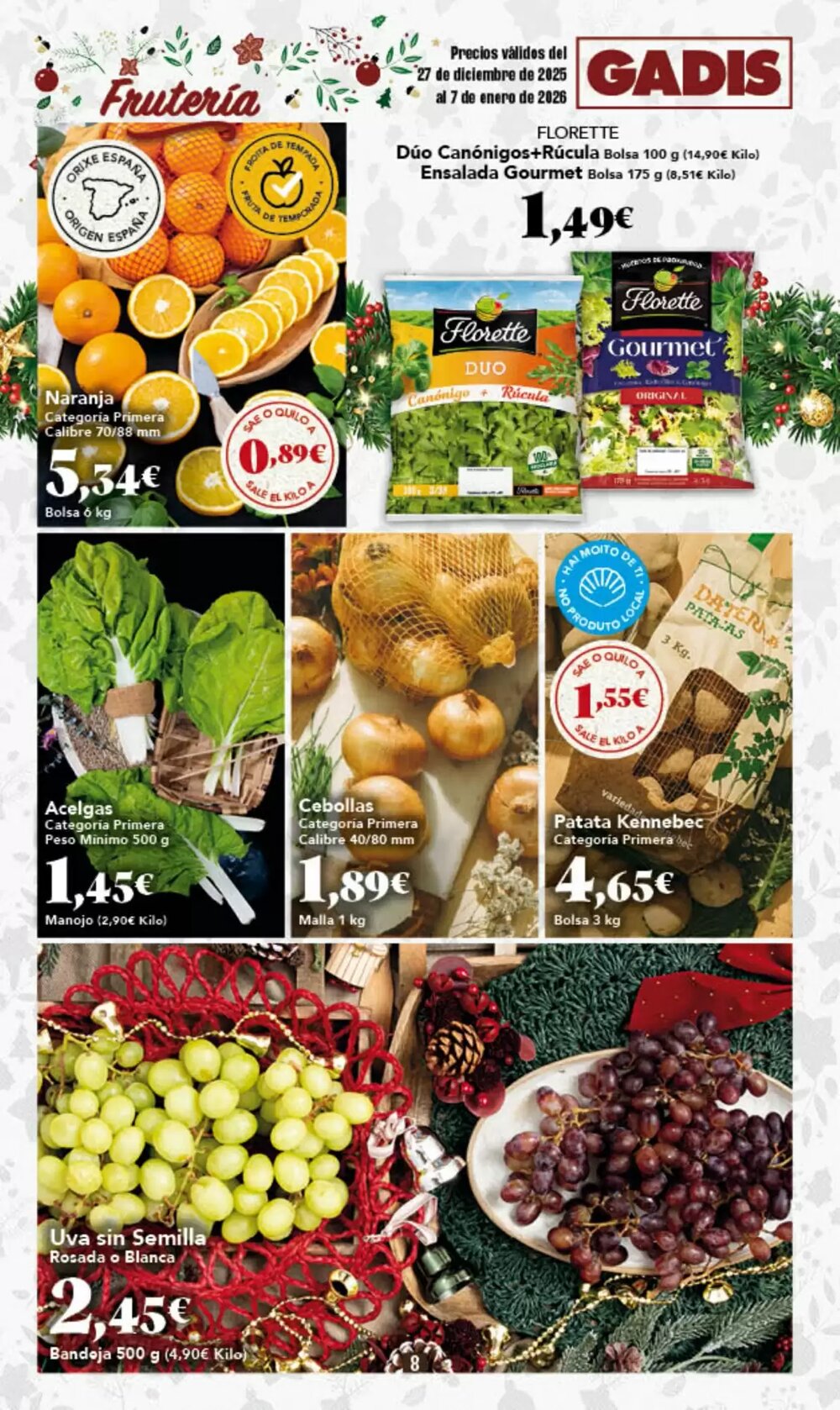 Folleto promocional de Gadis válido desde el 27/12/2025 - Página 8.