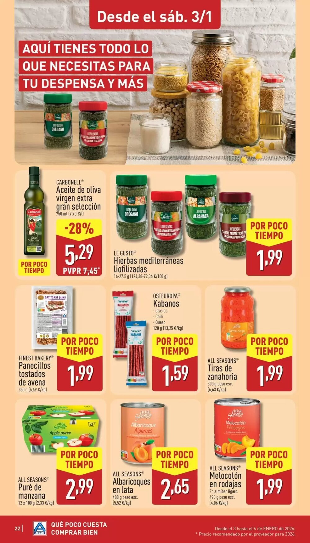 Folleto promocional de ALDI válido desde el 29/12/2025 - Página 22.