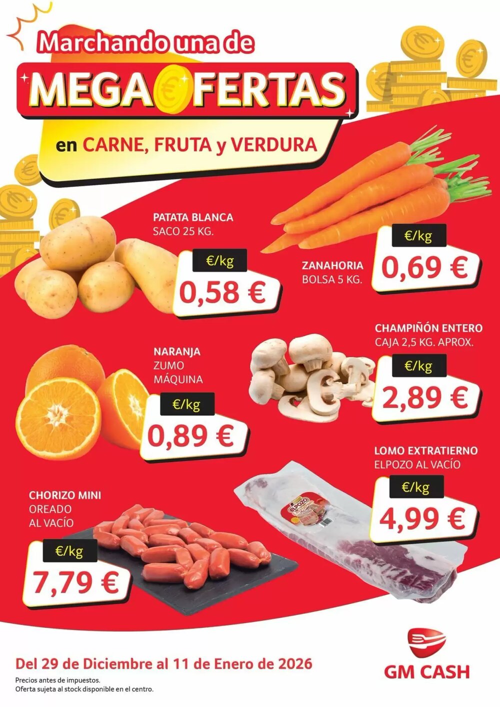 Folleto promocional de GM Cash & Carry válido desde el 31/12/2025 - Página 1.