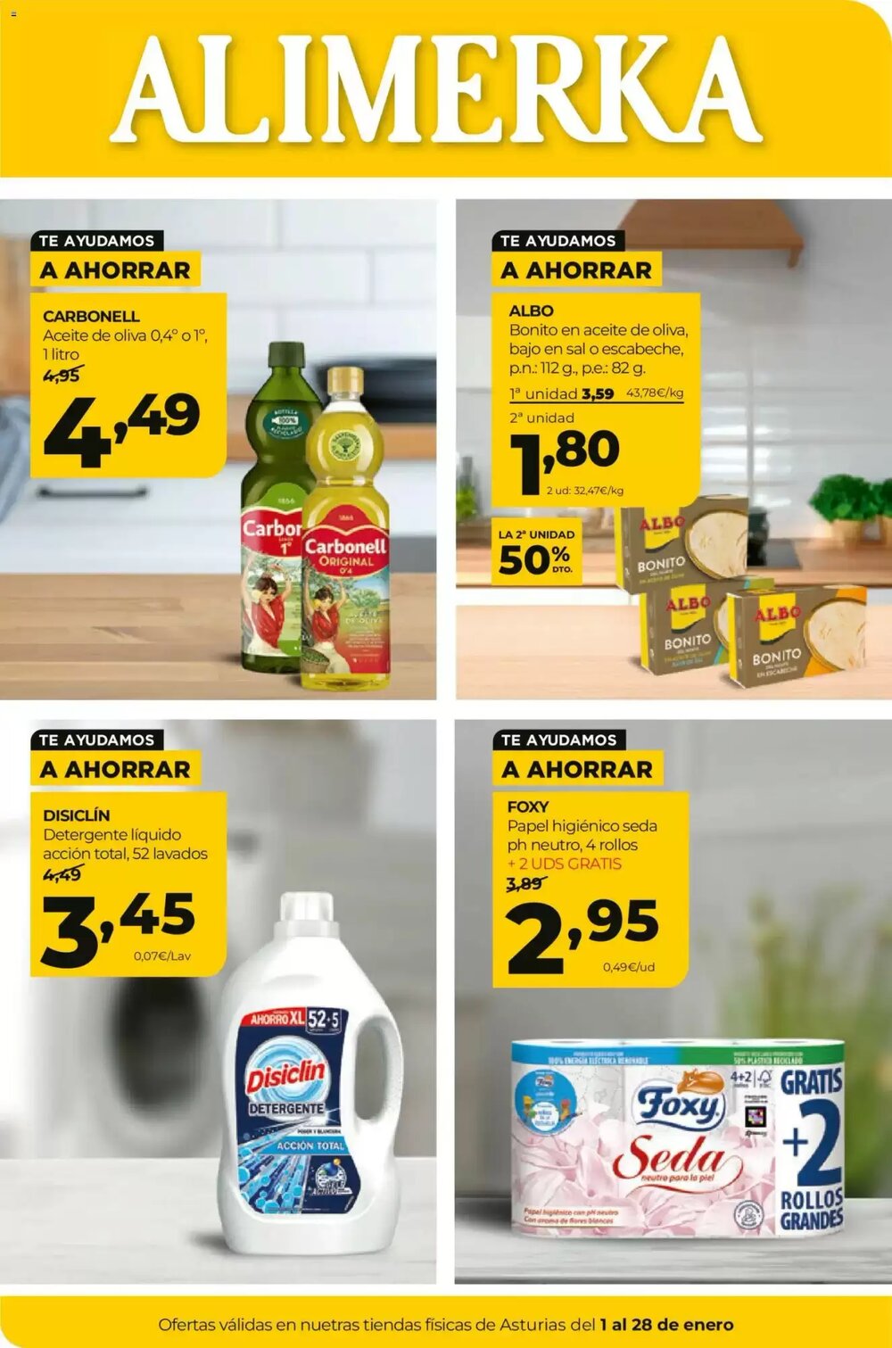 Folleto promocional de Alimerka válido desde el 01/01/2026 - Página 1.