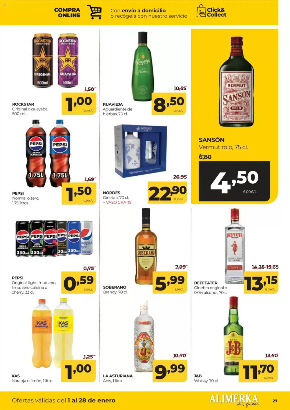 Folleto promocional de Alimerka válido desde el 01/01/2026 - Página 27.