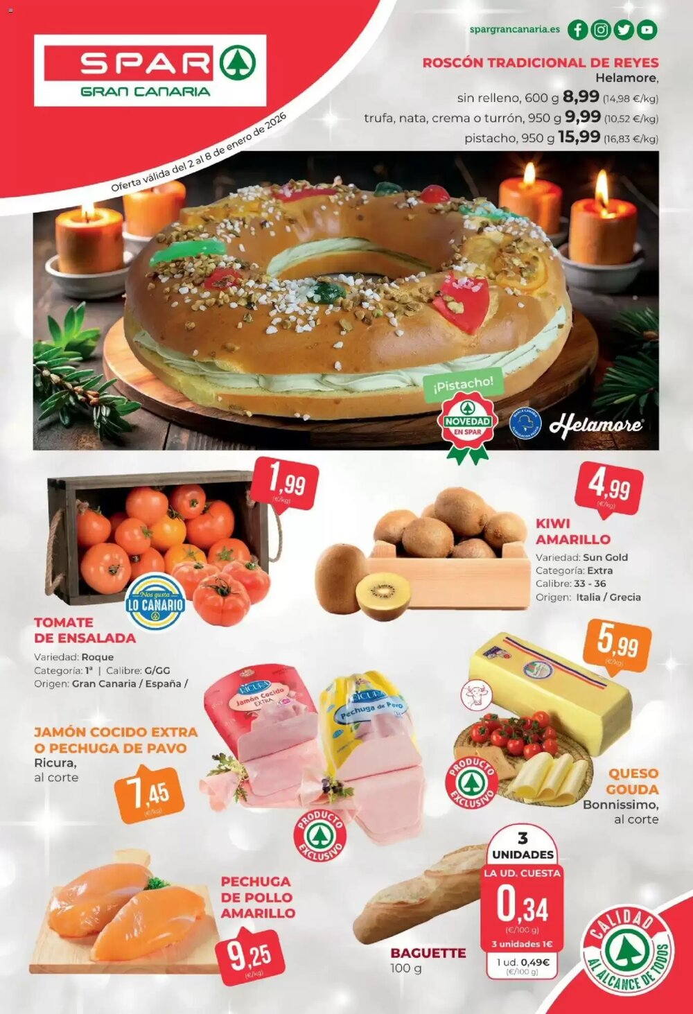 Folleto promocional de SPAR Gran Canaria válido desde el 02/01/2026 - Página 1.