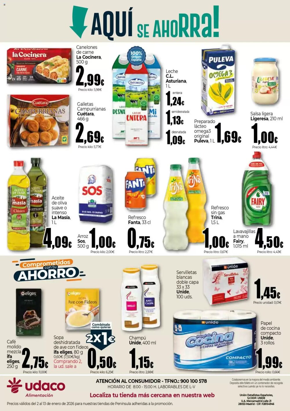 Folleto promocional de UDACO válido desde el 02/01/2026 - Página 2.