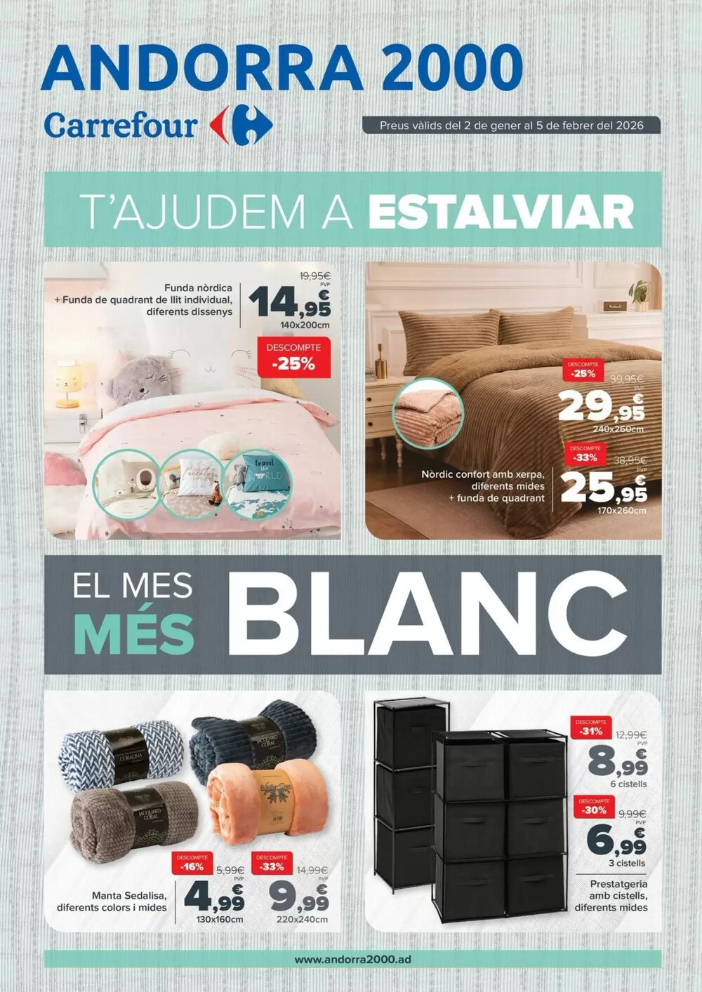 Folleto promocional de Andorra 2000 válido desde el 02/01/2026 - Página 1.