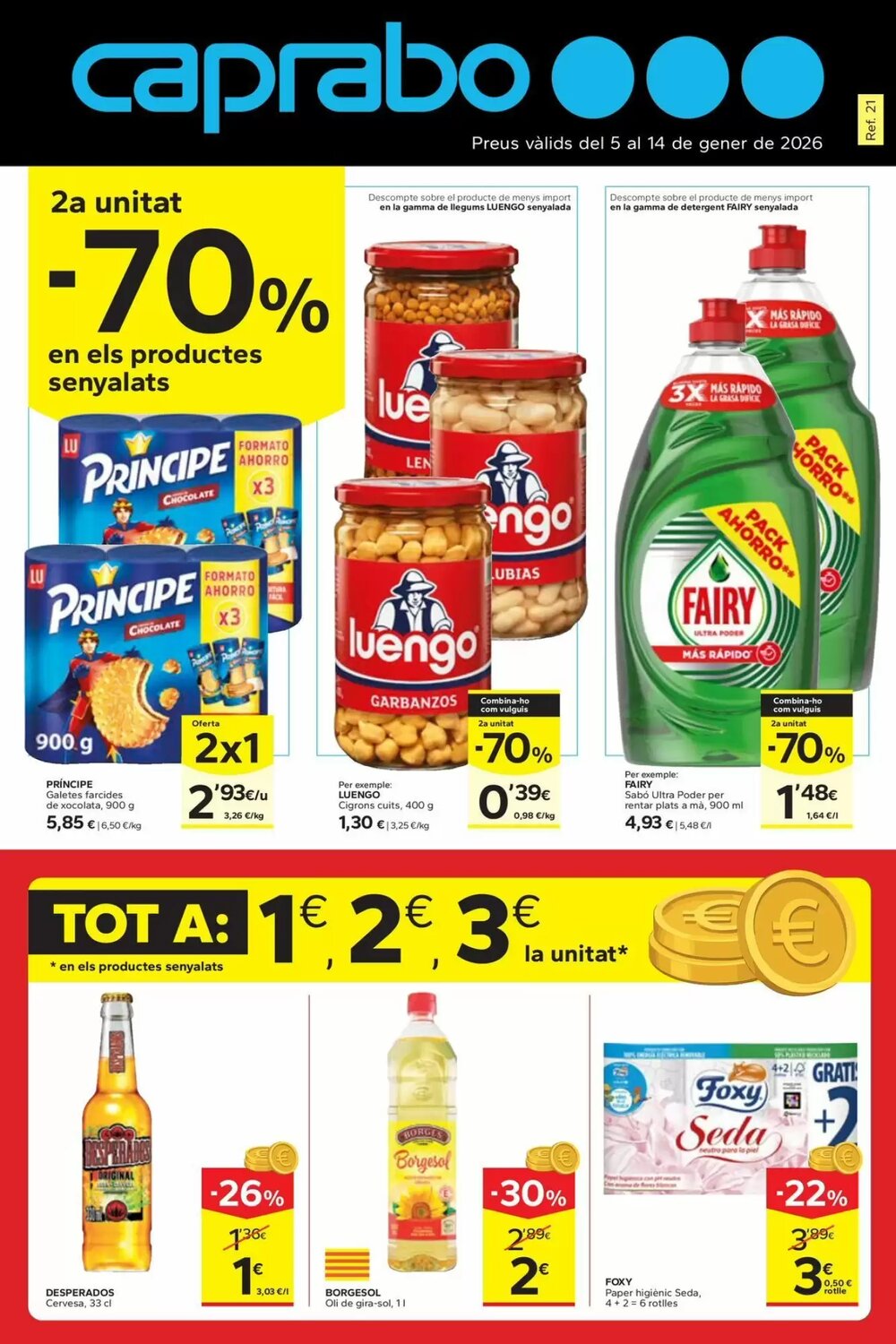 Folleto promocional de Caprabo válido desde el 05/01/2026 - Página 1.