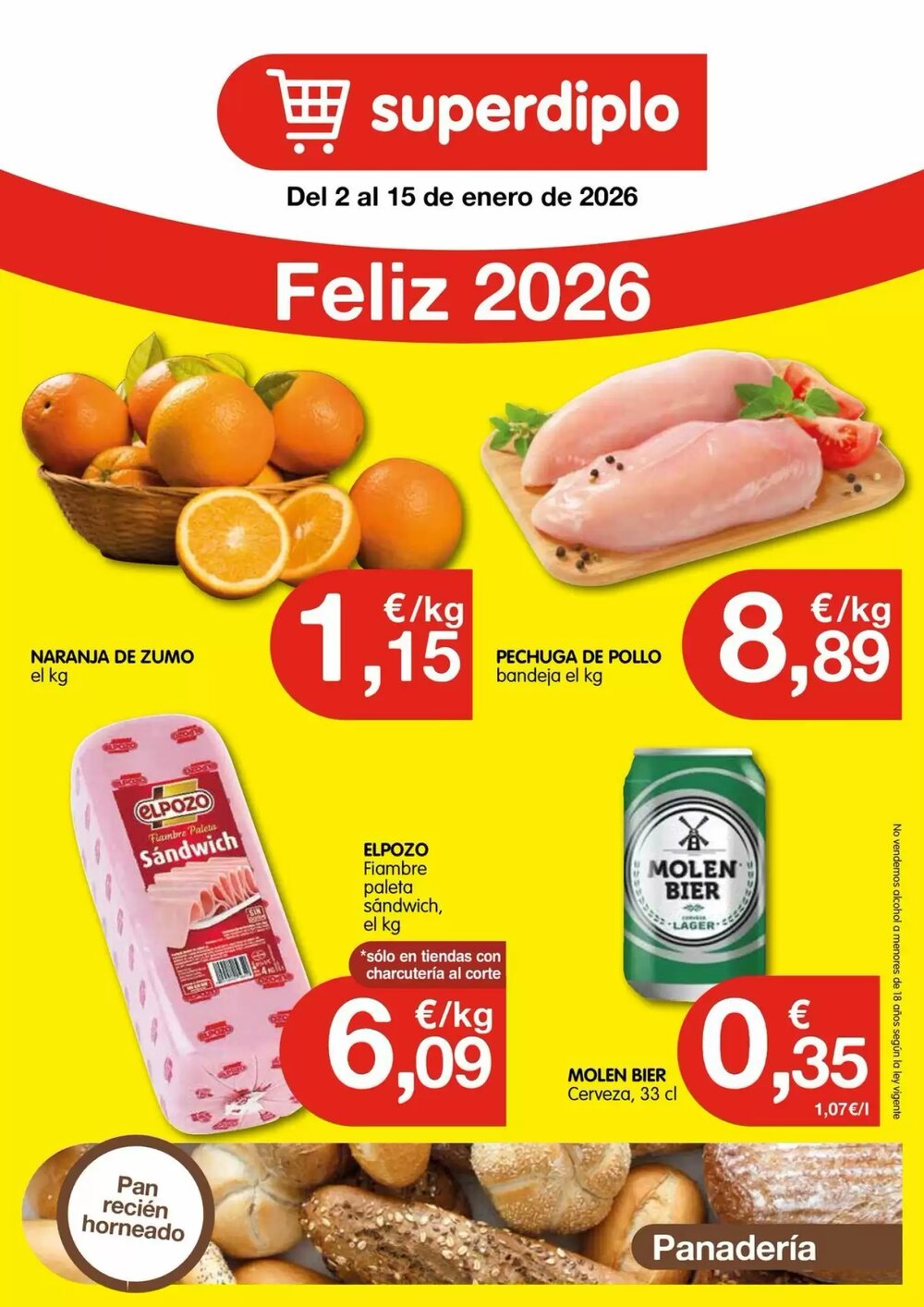 Folleto promocional de CashDiplo válido desde el 05/01/2026 - Página 1.