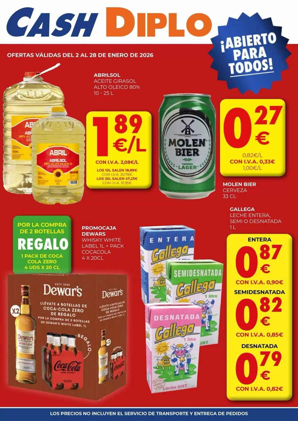 Folleto promocional de CashDiplo válido desde el 05/01/2026 - Página 1.