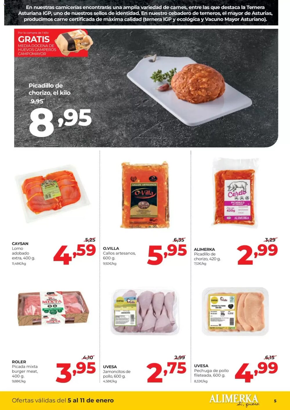 Folleto promocional de Alimerka válido desde el 05/01/2026 - Página 5.