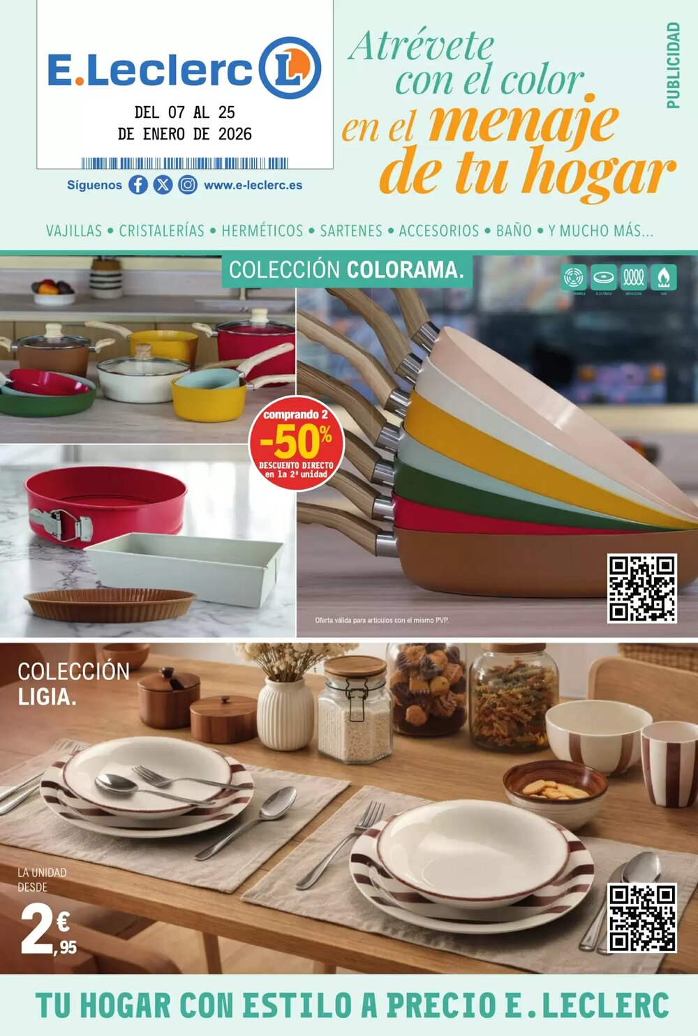 Folleto promocional de E.Leclerc válido desde el 07/01/2026 - Página 1.