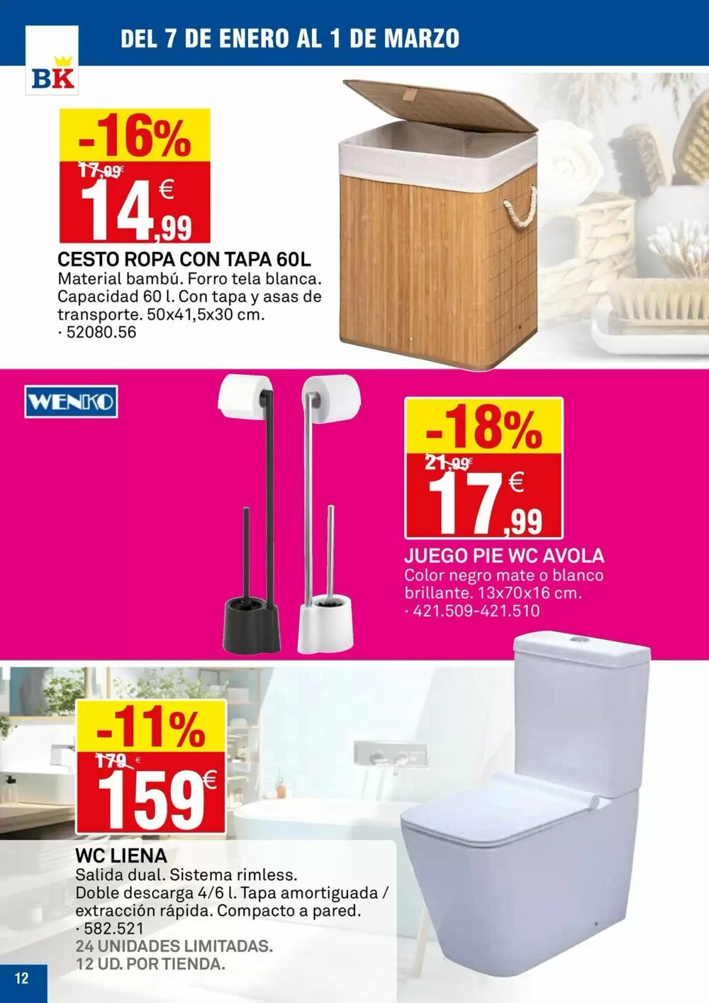 Folleto promocional de Bricoking válido desde el 07/01/2026 - Página 12.