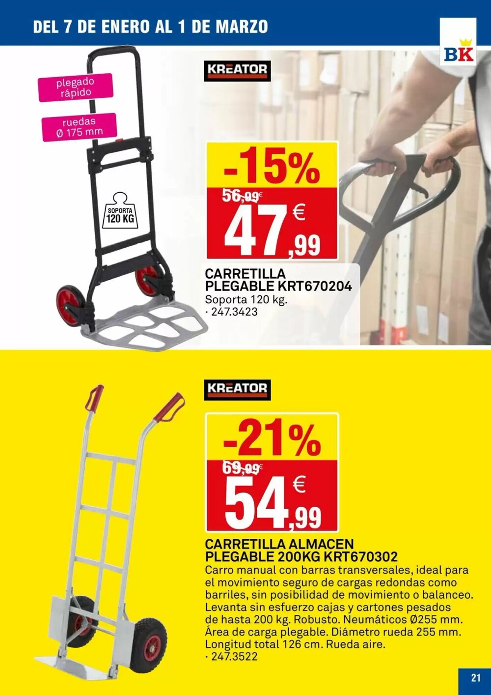 Folleto promocional de Bricoking válido desde el 07/01/2026 - Página 21.