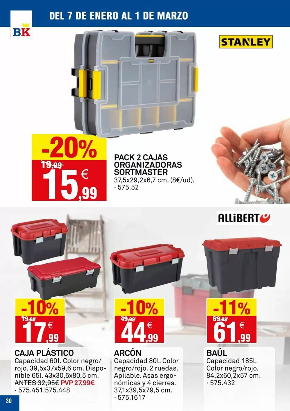 Folleto promocional de Bricoking válido desde el 07/01/2026 - Página 30.