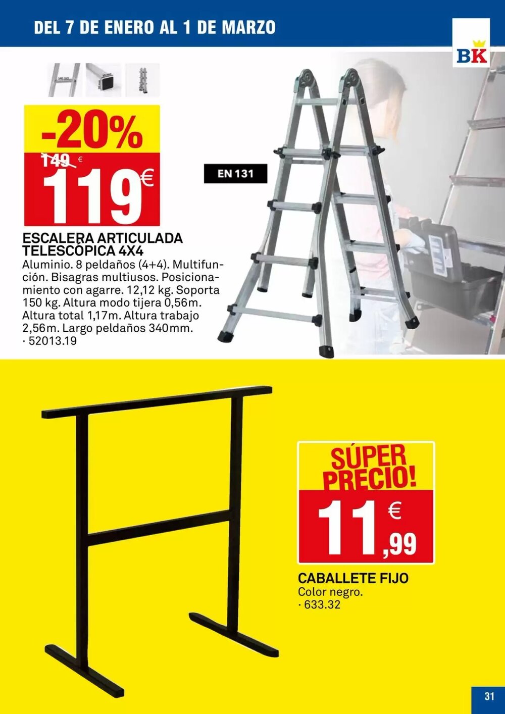 Folleto promocional de Bricoking válido desde el 07/01/2026 - Página 31.